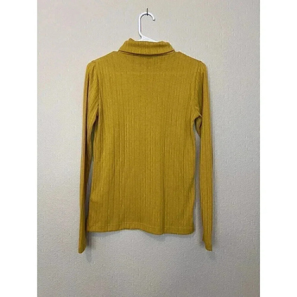 J Crew Turtleneck Long Sleeve Top Womens Size S Yellow Blouse NWT - Picture 4 of 9
